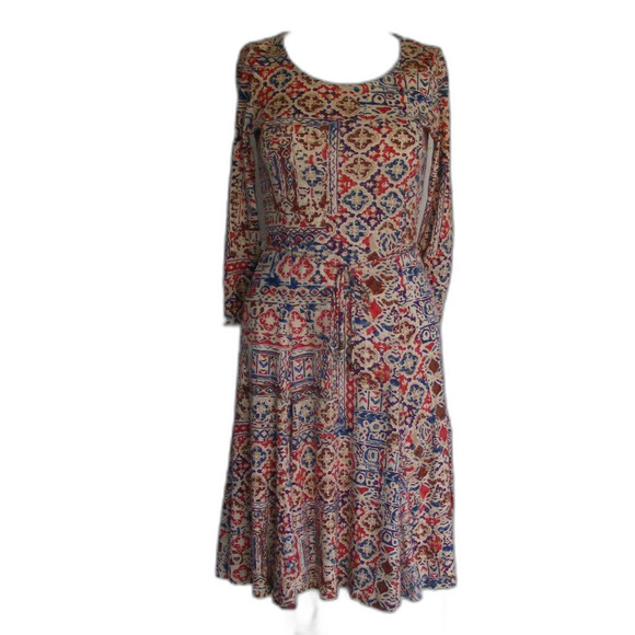 LRL Dress, XS, Skater, 3/4 sleeves, Cotton, String/Sash belt, casual - Picture 10 of 12